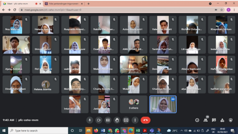 Kegiatan pembelajran daring SMAN 16 Padang