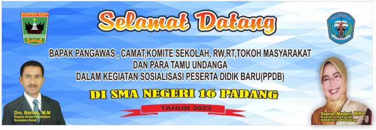 Sosialisasi Penerimaan Peserta Didik Baru ( PPDB) Tahun 2022  dengan Polsek kuranji, Camat Kuranji, Lurah, RW dan RT daerah zonasi SMAN 16 Padang