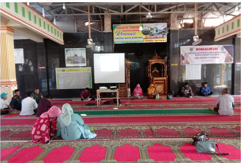 Sosialisasi Penerimaan Peserta Didik Baru (PPDB) tahun 2023 Di Masjid Raya Kuranji